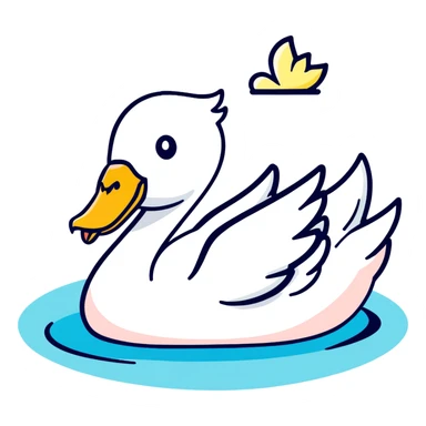 Swan Emoji sticker