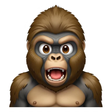 one gorilla making a shocked expression  sticker