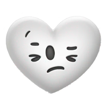 corazon blanco lineal sticker