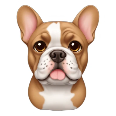 Brown French bulldog sticker