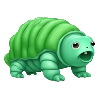 green tardigrade using a VPN sticker