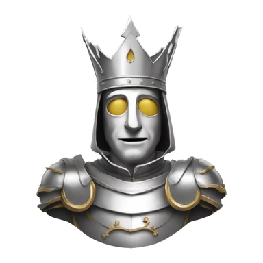 king baldwin IV in silver full face mask up who raises his hand to greet sticker