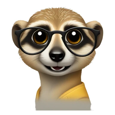 meerkat with glasses sticker
