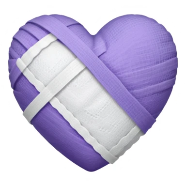 bandaged heart with subtle purple colour sticker