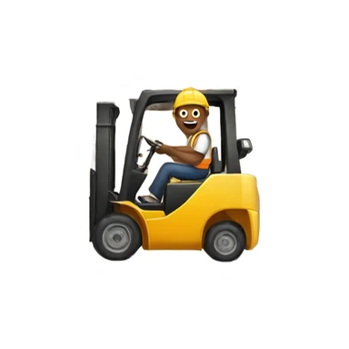 Man loving forklift sticker