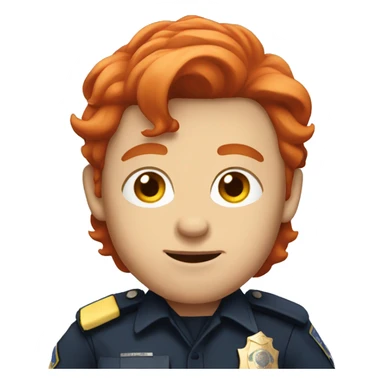 Police man with red hair sticker