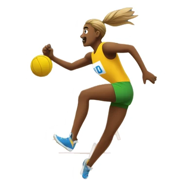 Volley and track and field emoji as one sticker