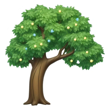 Tree with light blue decorations sticker