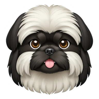 black shih tzu sticker
