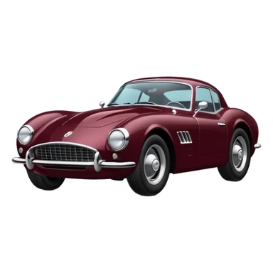 Car with classic look in maroon and black colour sports car look sticker
