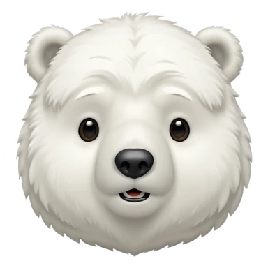 Polar bear pleading face sticker