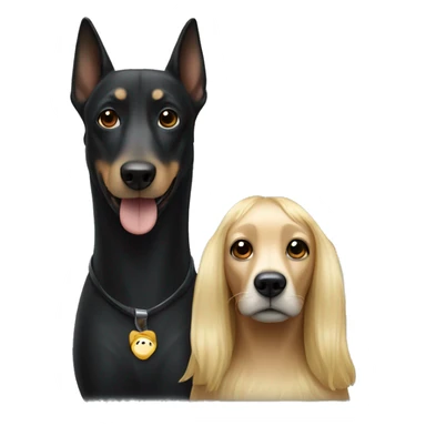 Black long nosed dog with blonde woman sticker