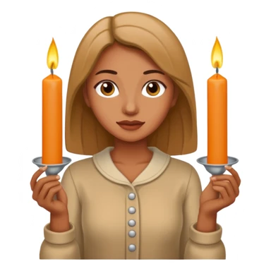  woman holding candles sticker