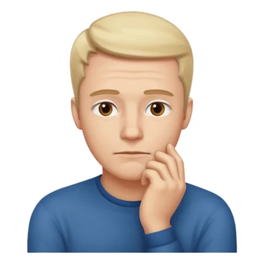 🧍‍♂️ thinking face with hands on chin sticker