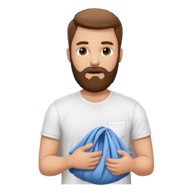 Bearded man doing laundry sticker