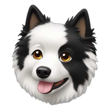 Black White spitz head sticker
