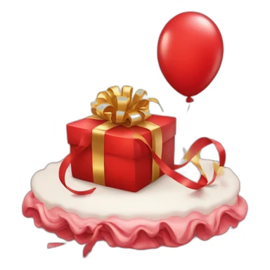 cadeau rouge anniversaire sticker