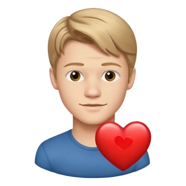 Lucas Till with a heart sticker