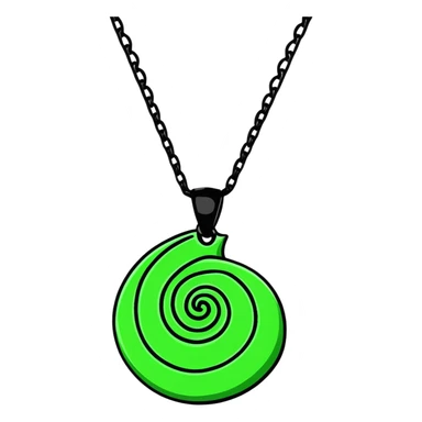 Moana's necklace with heart of Te Fiti green spiral stone sticker