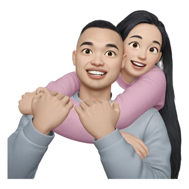 happy couple sharing a moment sticker