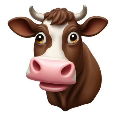 chocolate an cow sticker