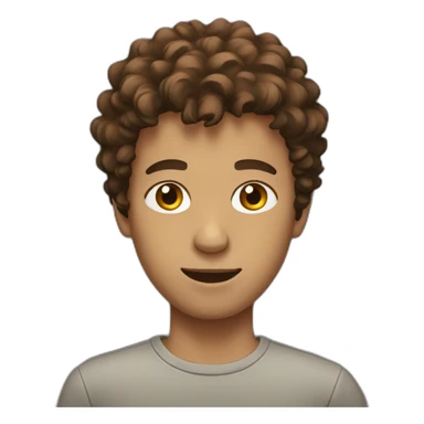Young guy from New York with brown shaggy hair sticker