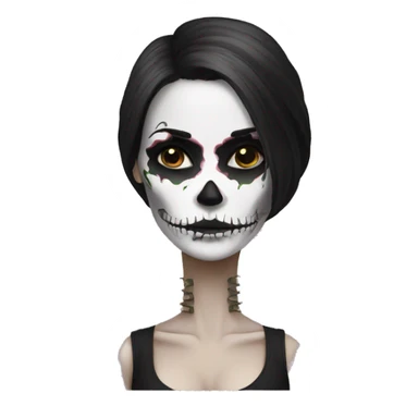 Caveira com rosto de mulher  sticker