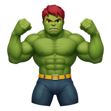 Hulk with red hair  sticker