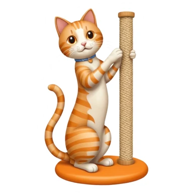 Cat Scratching Post sticker