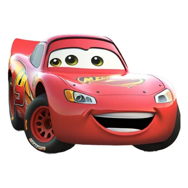 lightning McQueen but upset sticker