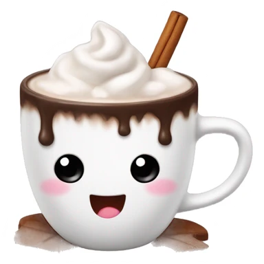 Cute cup of hot coco sticker