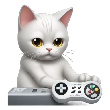 Cat playing video game  sticker