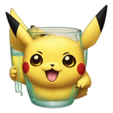 Pikachu-drink-beee sticker
