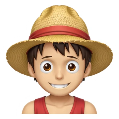 make one piece luffy character emoji sticker