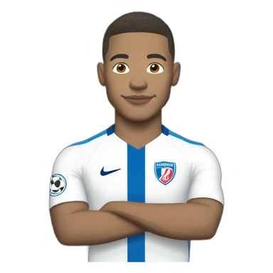 Kylian Mbappé with blue hair sticker