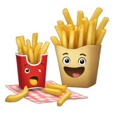 Belgium eating french fries sticker
