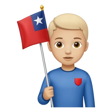 Flag holder kid sticker