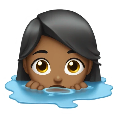 the girl lies in a puddle of tears sticker