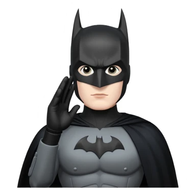 Batman military salute black gloves  sticker