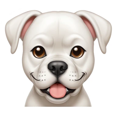 white boxer winking sticker