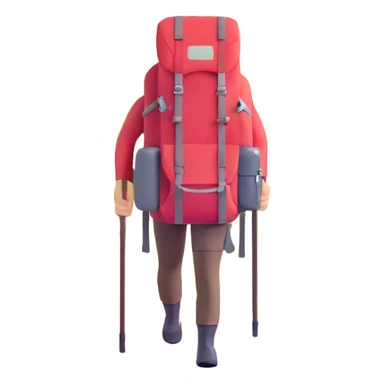 Kungsleden trail with hiking backpack and Nordic landscape sticker