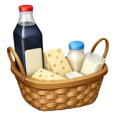 generate an image for dairy products basket sticker