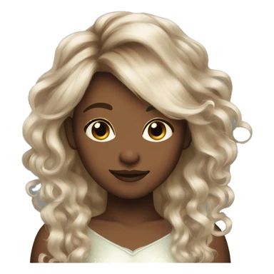 Iridescent fairy brown hair sticker