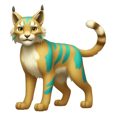 Electric-type Fakémon-Lynx full body sticker