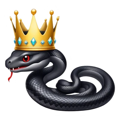 Black snake with a crown sticker