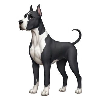 black and white great dane dog sticker