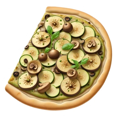 Mushroom zucchini flatbread sticker