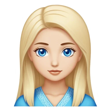 Turkish beautiful finish Konya girl blue eyes and blonde hair sticker