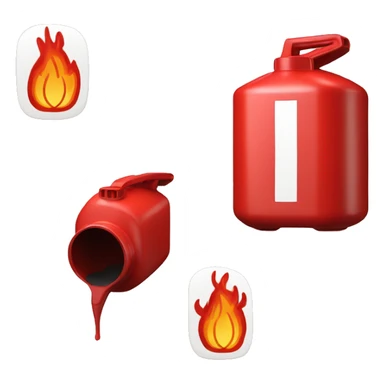 Standard red canister of gasoline sticker