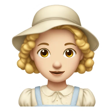 Pale Milkmaid dress girl portrait  sticker